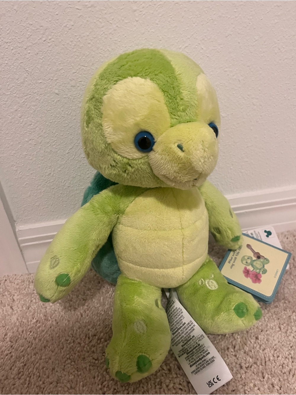 Disney Aulani Duffy & Friends Olu Mel 15” Turtle Musician Plush